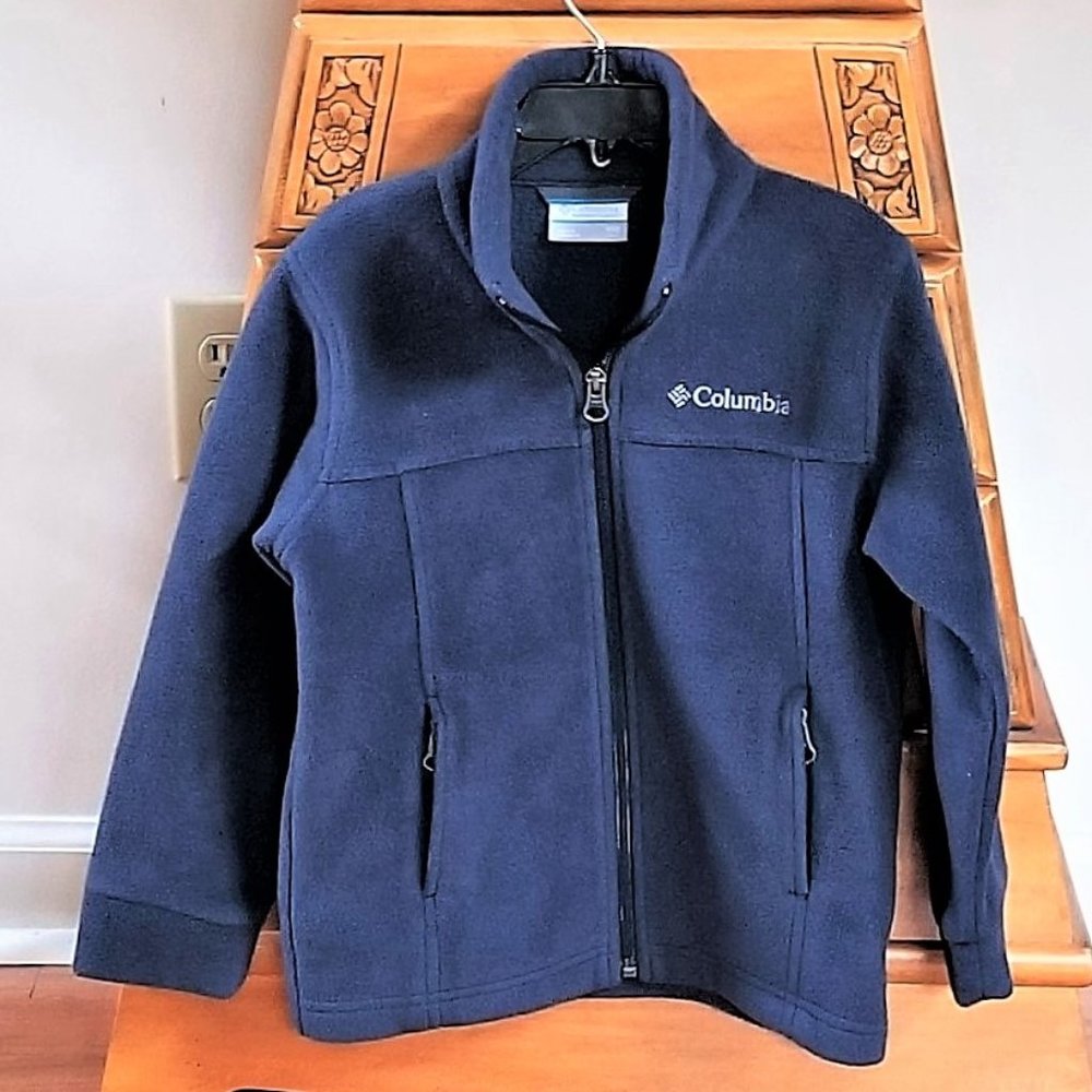 Columbia Fleece Jacket Full Zip Boy Girl Blue